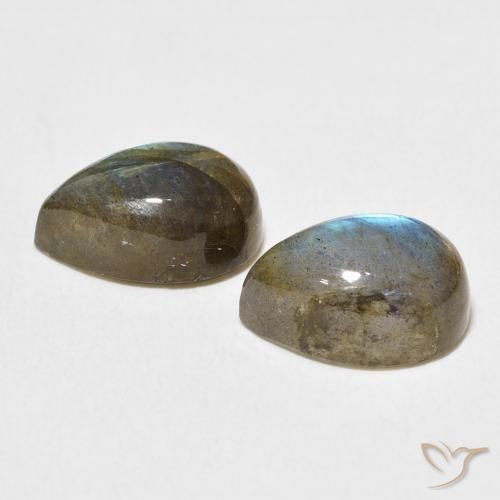 Pedras preciosas de Labradorita Multicolorido natural de 8.38 ct, Formato de pêra, Translúcido
