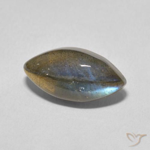 Labradorita Multicolorido Natural 4.98ct, Marquesa, Translúcido