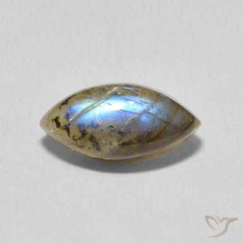 2.46ct Natural Multicolorido Labradorita, Marquesa, Translúcido
