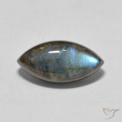 3.91ct Natural Multicolorido Labradorita, Marquesa, Translúcido