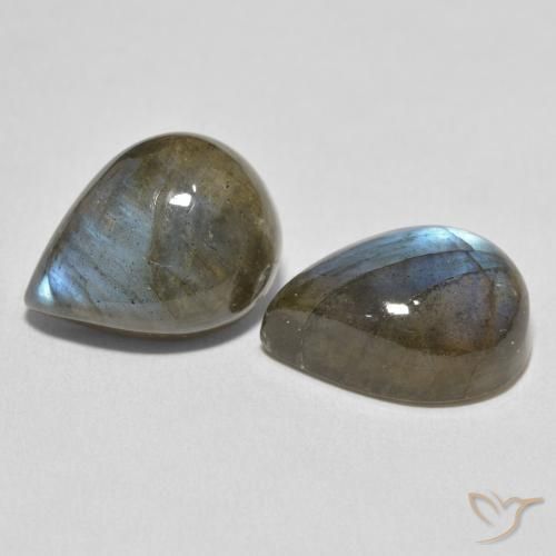 Pedras preciosas de Labradorita Multicolorido natural de 19.10 ct, Formato de pêra, Translúcido