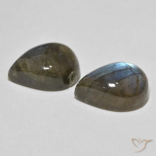 Pedras preciosas de Labradorita Multicolorido natural de 19.10 ct, Formato de pêra, Translúcido