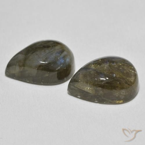 Pedras preciosas de Labradorita Multicolorido natural de 19.10 ct, Formato de pêra, Translúcido