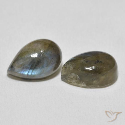 Pedras preciosas de Labradorita Multicolorido natural de 8.24 ct, Formato de pêra, Translúcido
