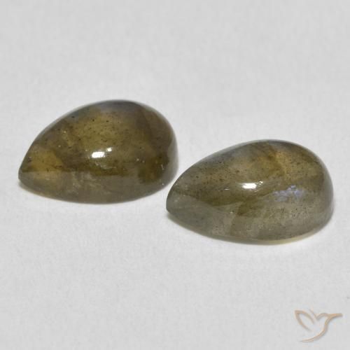 Pedras preciosas de Labradorita Multicolorido natural de 4.34 ct, Formato de pêra, Translúcido