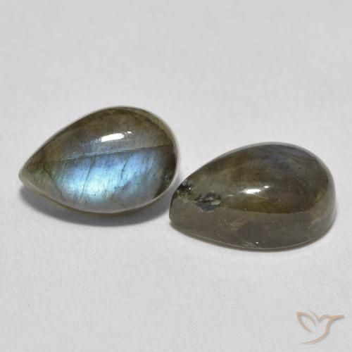 Pedras preciosas de Labradorita Multicolorido natural de 7.84 ct, Formato de pêra, Translúcido