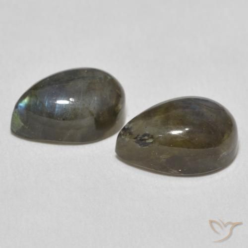 Pedras preciosas de Labradorita Multicolorido natural de 7.84 ct, Formato de pêra, Translúcido