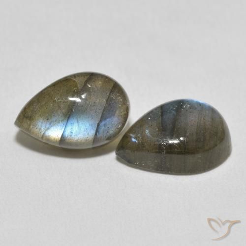 Pedras preciosas de Labradorita Multicolorido natural de 7.45 ct, Formato de pêra, Translúcido