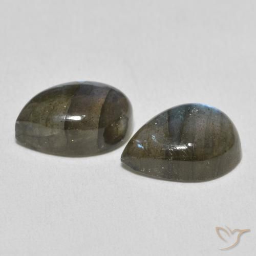 Pedras preciosas de Labradorita Multicolorido natural de 7.45 ct, Formato de pêra, Translúcido