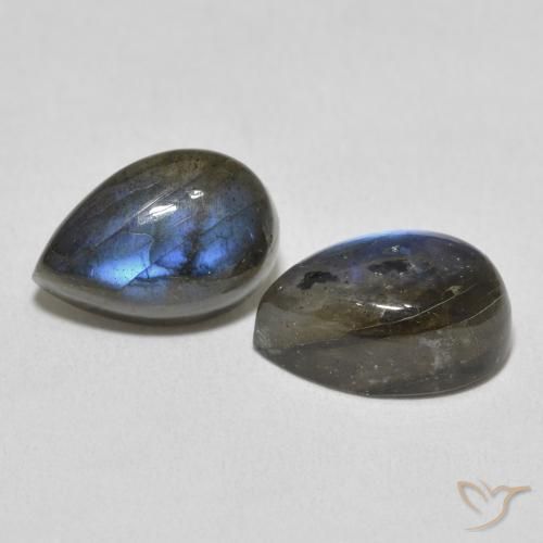 Pedras preciosas de Labradorita Multicolorido natural de 8.10 ct, Formato de pêra, Translúcido
