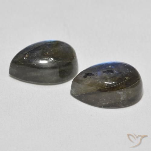 Pedras preciosas de Labradorita Multicolorido natural de 8.10 ct, Formato de pêra, Translúcido