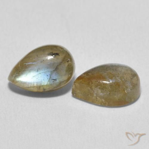 Pedras preciosas de Labradorita Multicolorido natural de 3.44 ct, Formato de pêra, Translúcido