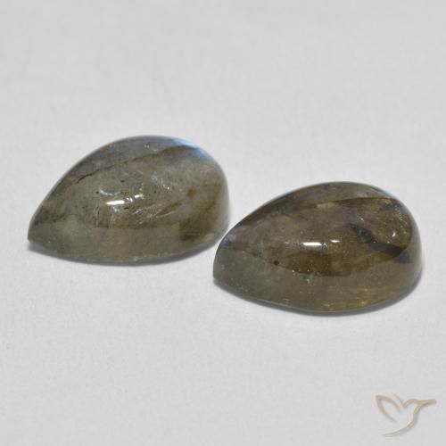 Pedras preciosas de Labradorita Multicolorido natural de 7.66 ct, Formato de pêra, Translúcido