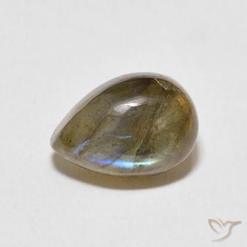 Labradorita Multicolorido Natural 2.74ct, Formato de pêra, Translúcido