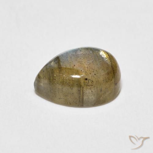 Labradorita Multicolorido Natural 2.44ct, Formato de pêra, Translúcido