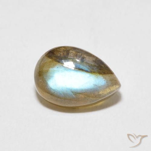 Labradorita Multicolorido Natural 2.67ct, Formato de pêra, Translúcido