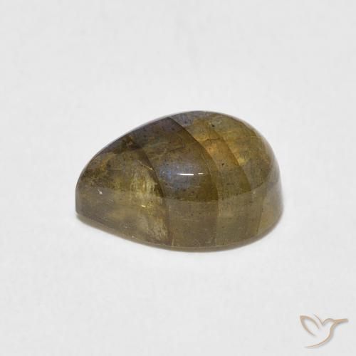 Labradorita Multicolorido Natural 2.43ct, Formato de pêra, Translúcido