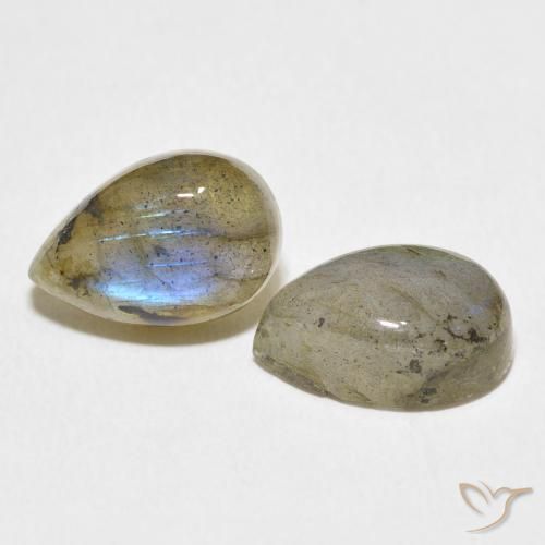 Pedras preciosas de Labradorita Multicolorido natural de 7.76 ct, Formato de pêra, Translúcido