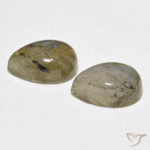 Pedras preciosas de Labradorita Multicolorido natural de 7.76 ct, Formato de pêra, Translúcido