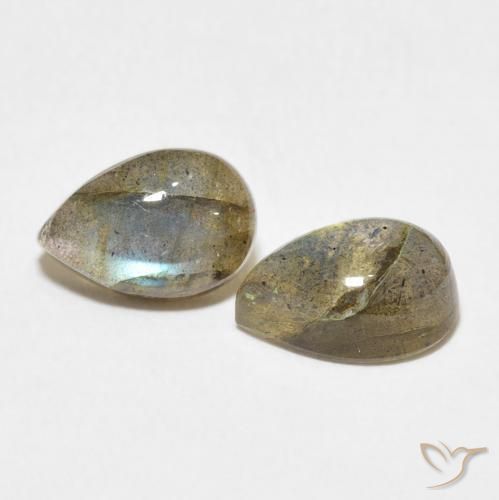 Pedras preciosas de Labradorita Multicolorido natural de 3.53 ct, Formato de pêra, Translúcido