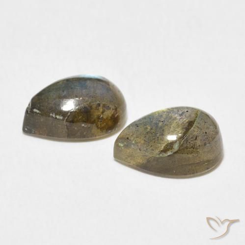 Pedras preciosas de Labradorita Multicolorido natural de 3.53 ct, Formato de pêra, Translúcido