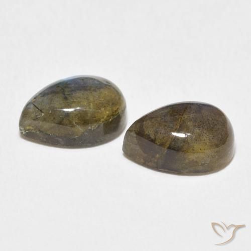 Pedras preciosas de Labradorita Multicolorido natural de 5.08 ct, Formato de pêra, Translúcido