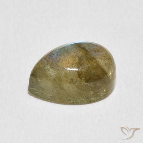 Labradorita Multicolorido Natural 2.84ct, Formato de pêra, Translúcido