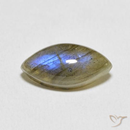 3.69ct Natural Multicolorido Labradorita, Marquesa, Translúcido