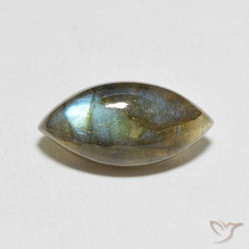 5.28ct Natural Multicolorido Labradorita, Marquesa, Translúcido