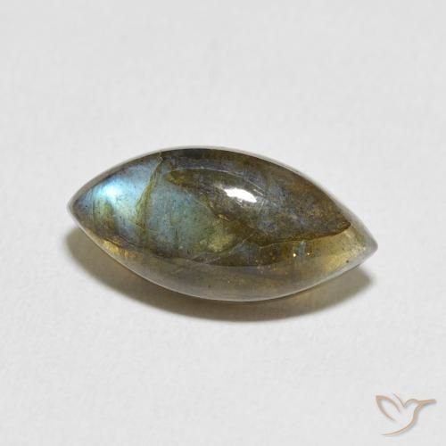 Labradorita Multicolorido Natural 5.28ct, Marquesa, Translúcido