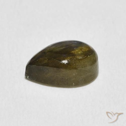 Labradorita Multicolorido Natural 1.63ct, Formato de pêra, Translúcido