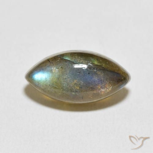 5.66ct Natural Multicolorido Labradorita, Marquesa, Translúcido