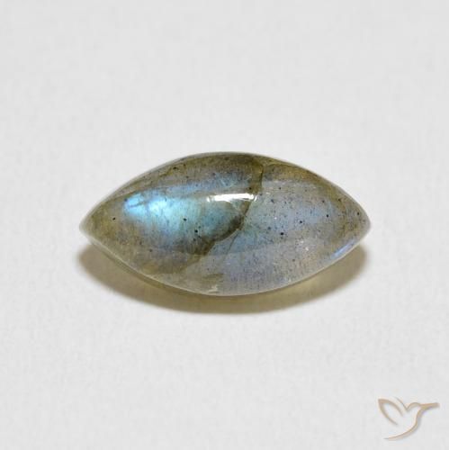 3.95ct Natural Multicolorido Labradorita, Marquesa, Translúcido