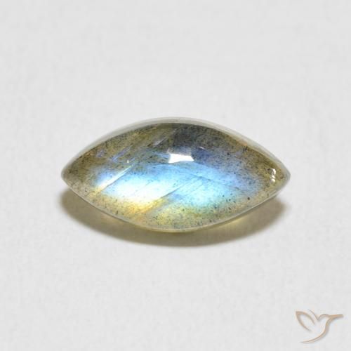 2.45ct Natural Multicolorido Labradorita, Marquesa, Translúcido
