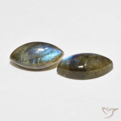 Pedras preciosas de Labradorita Multicolorido natural de 6.59 ct, Marquesa, Translúcido