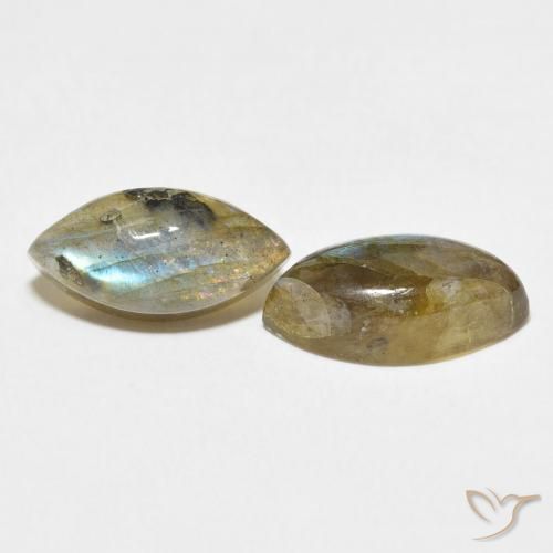 Pedras preciosas de Labradorita Multicolorido natural de 7.70 ct, Marquesa, Translúcido