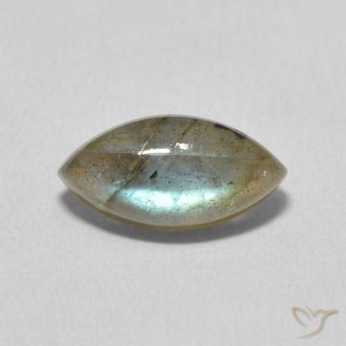 2.71ct Natural Multicolorido Labradorita, Marquesa, Translúcido