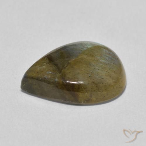 Labradorita Multicolorido Natural 7.21ct, Formato de pêra, Translúcido
