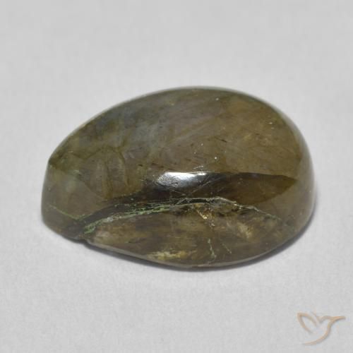 Labradorita Multicolorido Natural 10.63ct, Formato de pêra, Translúcido