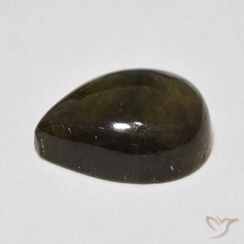 Labradorita Multicolorido Natural 12.51ct, Formato de pêra, Translúcido