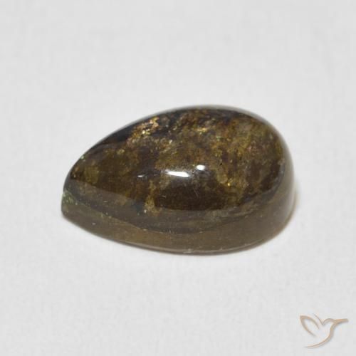 Labradorita Multicolorido Natural 4.07ct, Formato de pêra, Translúcido