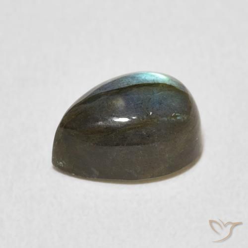 Labradorita Multicolorido Natural 2.84ct, Formato de pêra, Translúcido
