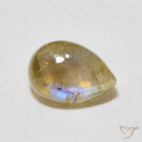 Labradorita Multicolorido Natural 2.55ct, Formato de pêra, Translúcido