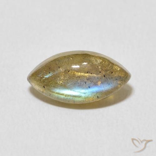 2.23ct Natural Multicolorido Labradorita, Marquesa, Translúcido