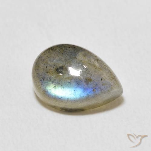 Labradorita Multicolorido Natural 2.89ct, Formato de pêra, Translúcido