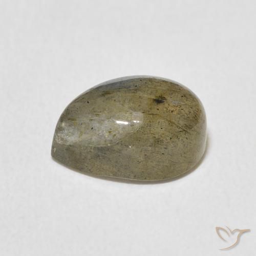 Labradorita Multicolorido Natural 2.89ct, Formato de pêra, Translúcido