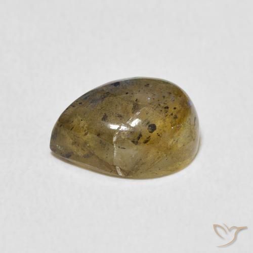 Labradorita Multicolorido Natural 2.51ct, Formato de pêra, Translúcido