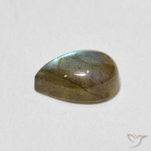 Labradorita Multicolorido Natural 1.66ct, Formato de pêra, Translúcido