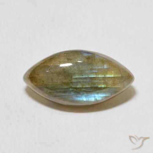 5.32ct Natural Multicolorido Labradorita, Marquesa, Translúcido
