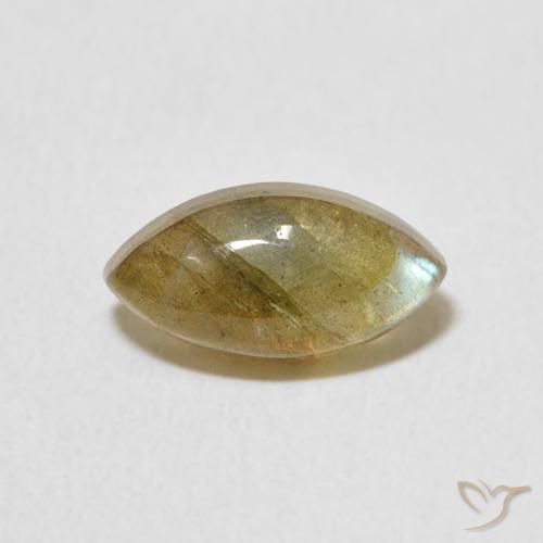 1.45ct Natural Multicolorido Labradorita, Marquesa, Translúcido
